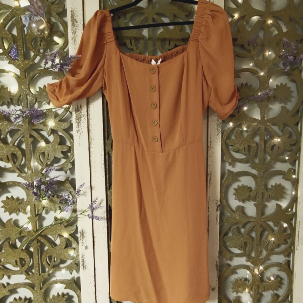 Lauren Conrad short dusty peach dress